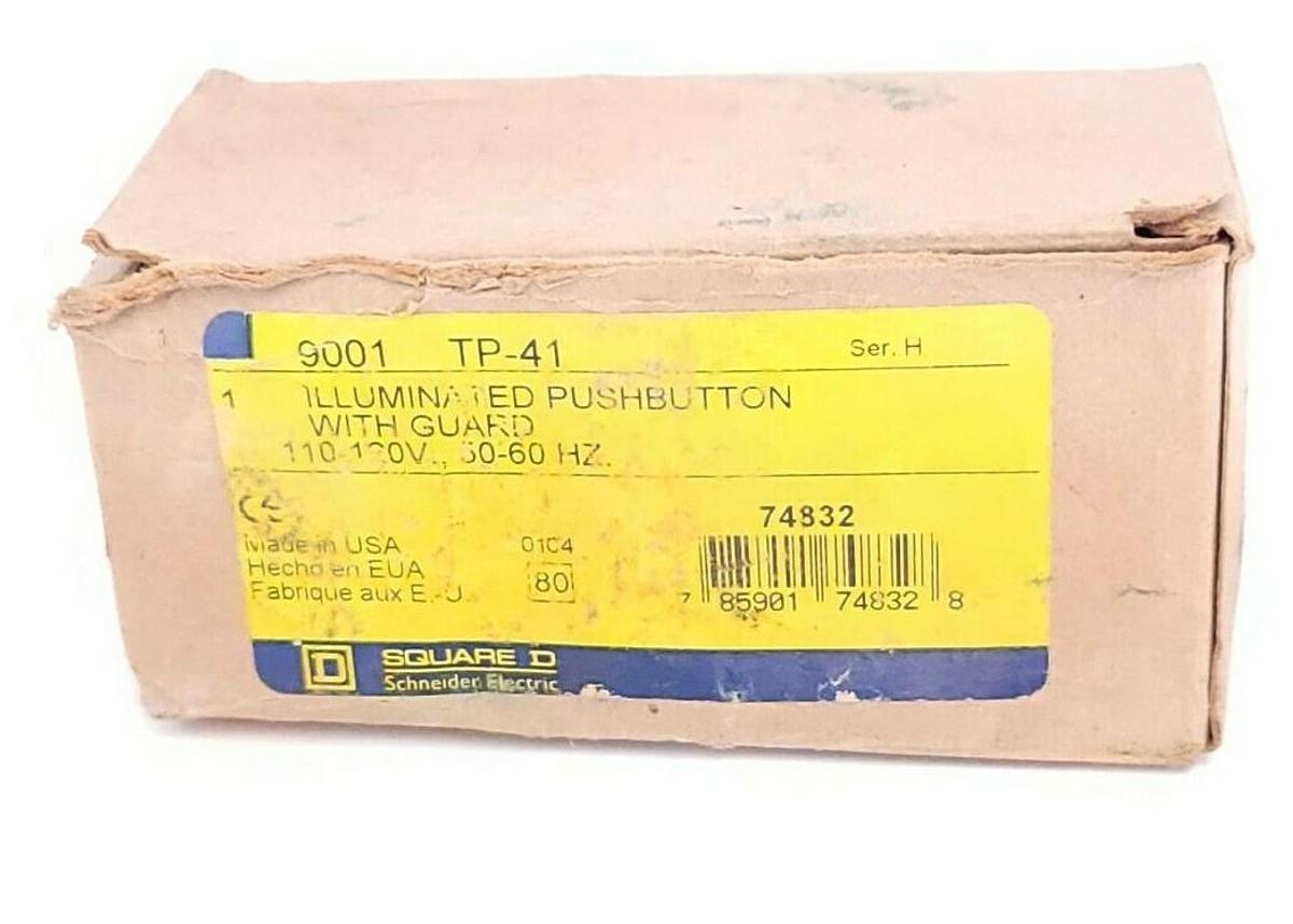 NIB SQUARE D 9001-TP-41 ILLUMINATED PUSHBUTTON 9001TP41 SER. H