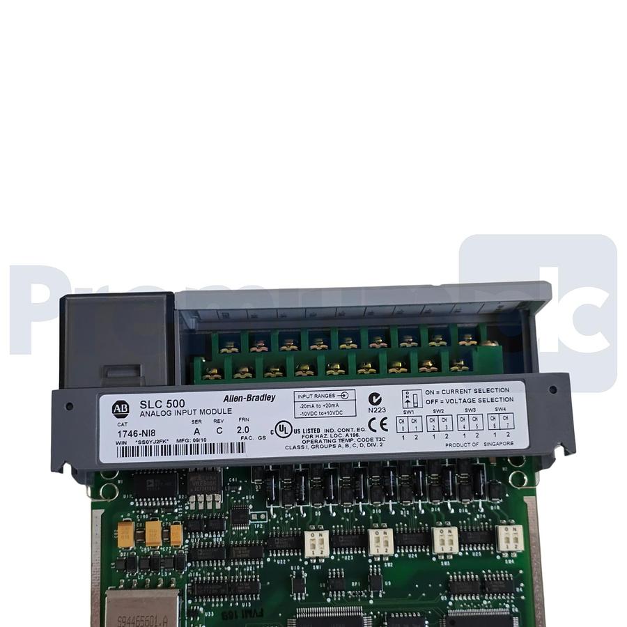 Used Surplus Allen Bradley 1746-NI8 /A SLC 500 8-Ch Analog Input Module Rev C NUPI