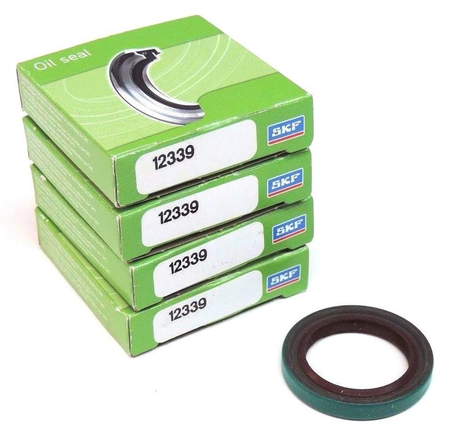 LOT OF 4 NIB SKF 12339 OIL SEALS I.D. 1-1/4'', O.D. 1-3/4'', WIDTH 1/4''