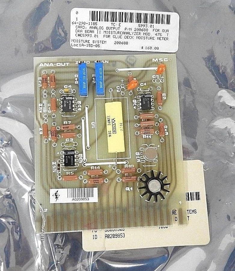 Refurbished REPAIRED MOISTURE SYSTEMS 1080 ANALOG OUTPUT CARD