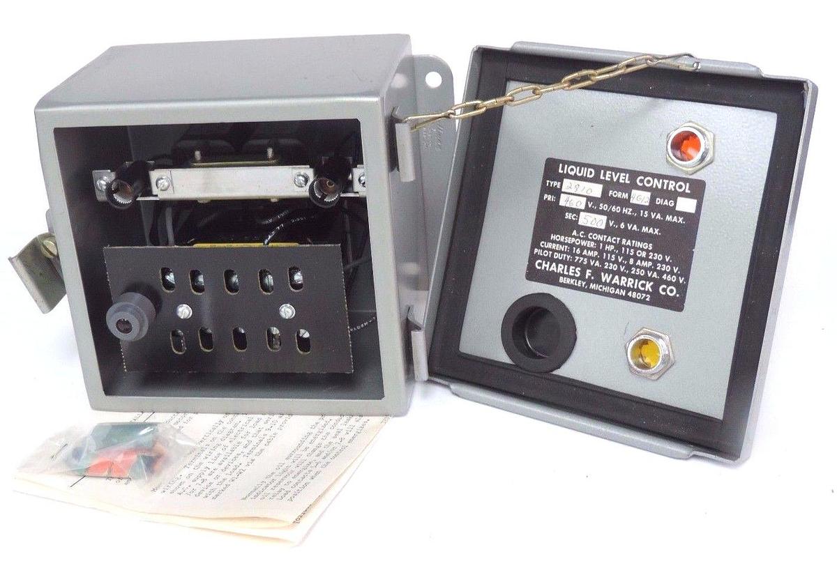 Used NEW WARRICK CONTROLS TYPE 2810 FORM 4G12 LIQUID LEVEL CONTROL 2810-4G12, 1HP