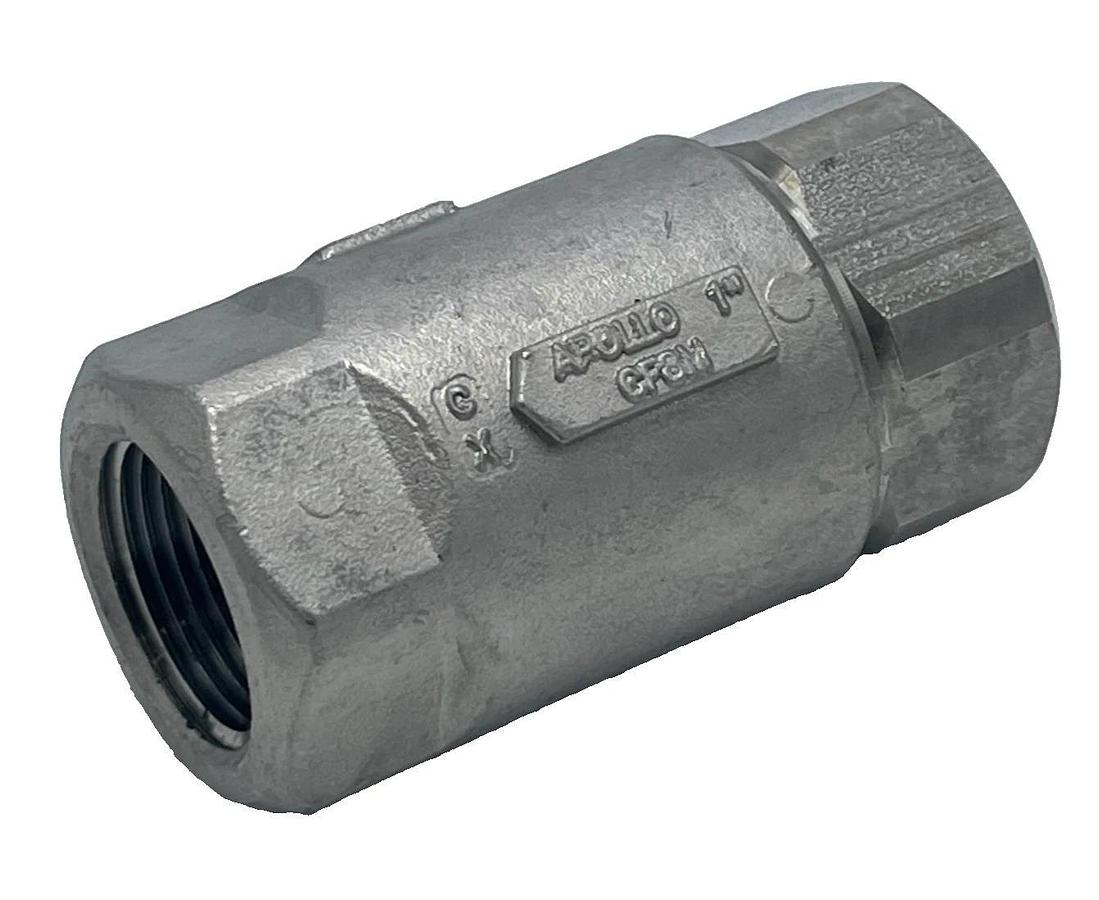 Apollo 62-105-01 Stainless Steel Ball Cone Check Valve 1" FNPT 400 PSI CWP