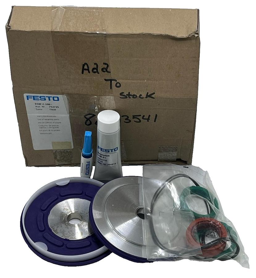 Used Festo 752725 DSBF-C-100 Set of Wearing Parts - Genuine OEM Repair Kit - NEW