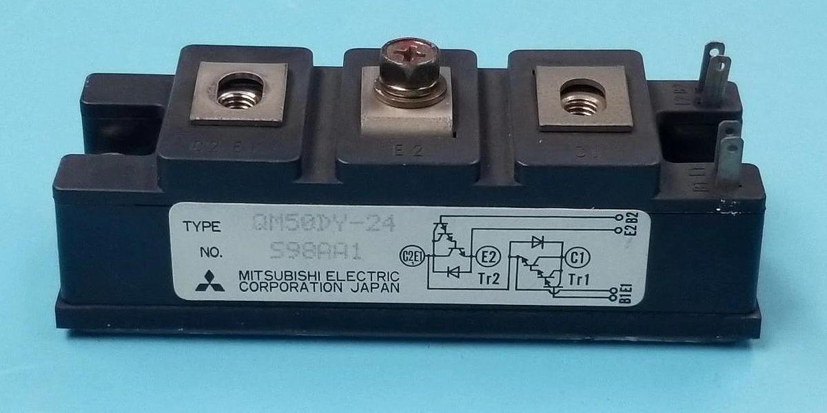 Used MITSUBISHI QM50DY-24 TRANSISTOR MODULE 50A 1200V, QM50DY24
