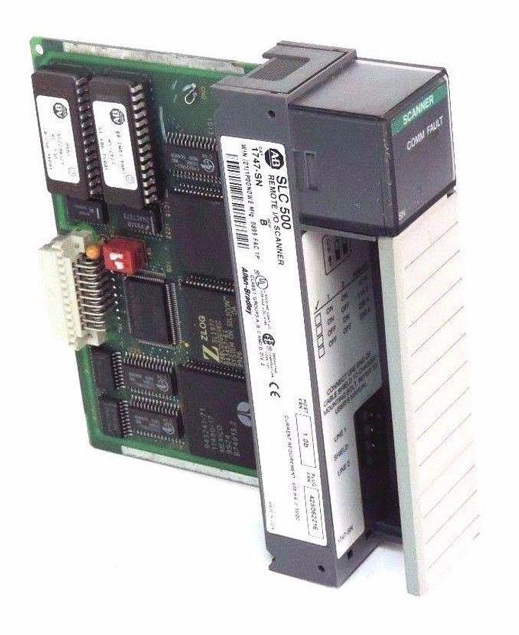 Used ALLEN BRADLEY 1747-SN REMOTE I/O SCANNER 1747SN SER. B FRN: 1.0B PLUG 425062216