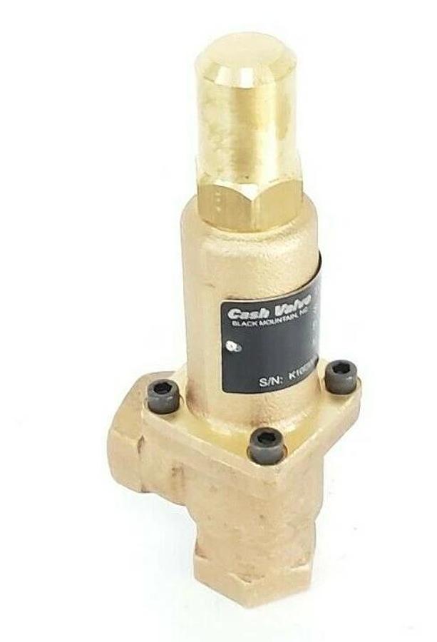 Used NIB CASH VALVE 3PZE3 BRONZE ADJUSTABLE BACK PRESSURE VALVE