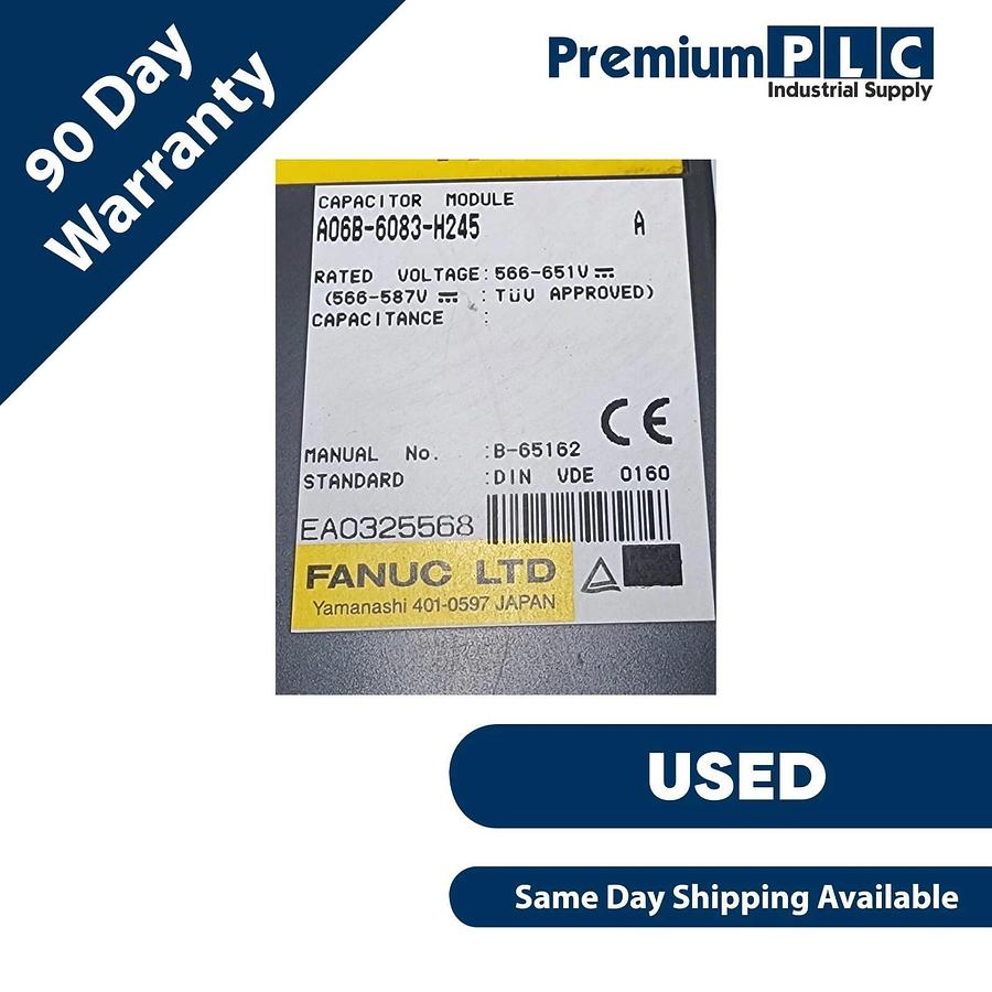 Used FANUC A06B-6083-H245 /A SERVO CAPACITOR MODULE 566-651V 4500uF A06B6083H245