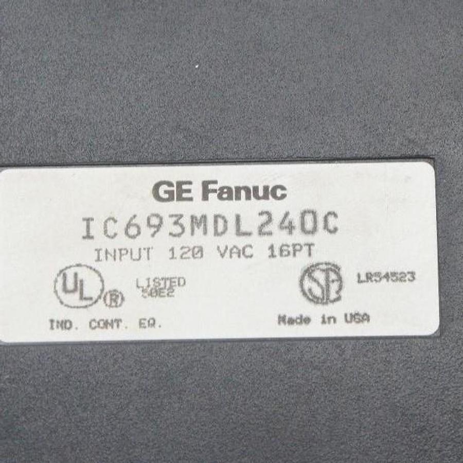 Used LOT OF 2 GE FANUC IC693MDL240C INPUT MODULES 120 VAC 16PT
