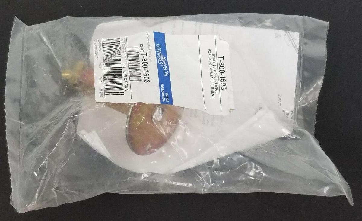 NEW JOHNSON CONTROLS T-800-1603 SINGLE BULB DUCT FLANGE, T8001603