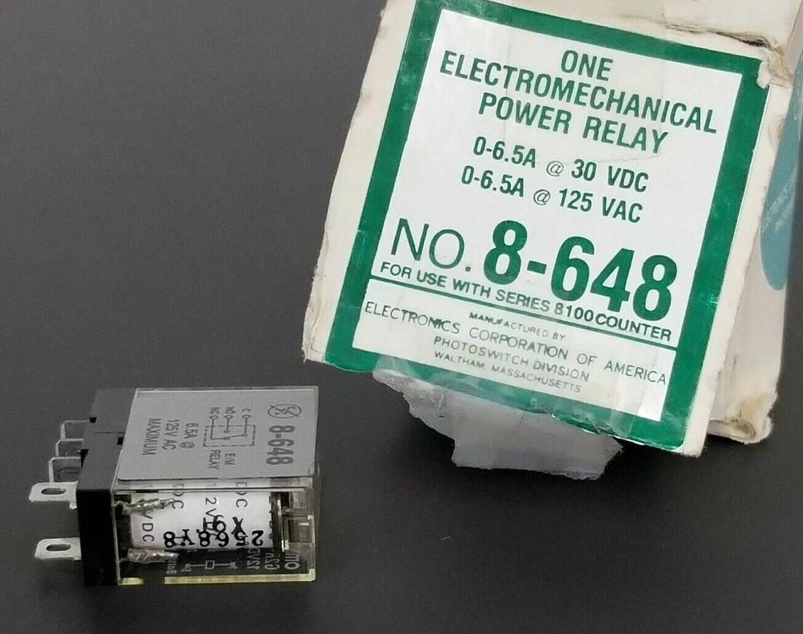 Used NIB ALLEN BRADLEY ELECTRONICS CORP. / OMRON 8-648 POWER RELAY 8648