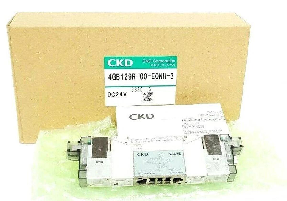 Used NIB CKD 4GB129R-00-E0NH-3 PILOT CONTROL VALVE DC24V 4GB129R00E0NH3