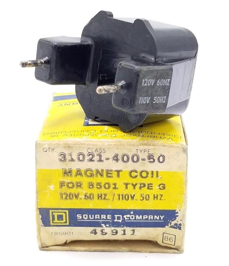 Used SQUARE D 31021-400-60 COIL 110/120V, 50/60HZ, 3102140060 (IN BOX)