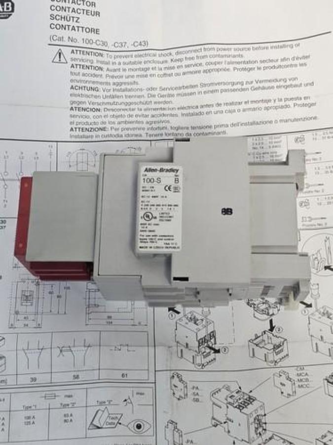 Used ALLEN BRADLEY 100S-C43EJ14C /A BULLETIN 100S SAFETY CONTACTOR 24VDC 3-POLE