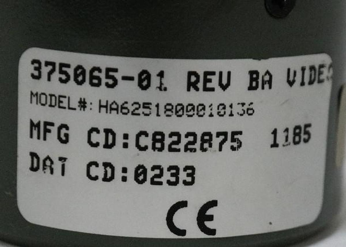 Used VIDEO JET HA6251800010136, 375065-01 REV BA ENCODER 3/8", 1800 PPR