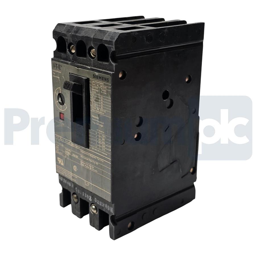 Used Siemens I-T-E ED63A100 Sentron Circuit Breaker | 100A 600V 3P | ED6-ETI w/Trip