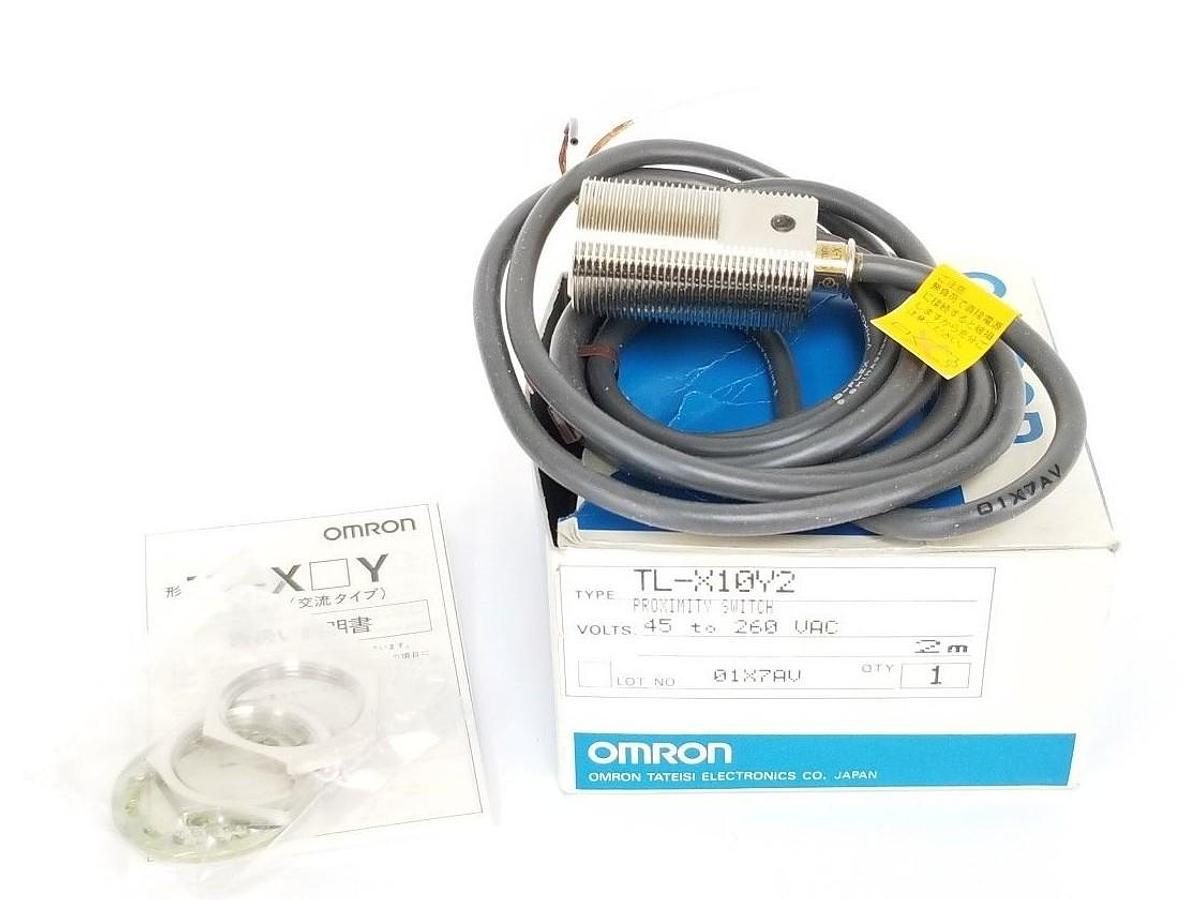 Used NIB OMRON TL-X10Y2 PROXIMITY SWITCH TLX10Y2, 45-260 VAC, 2M