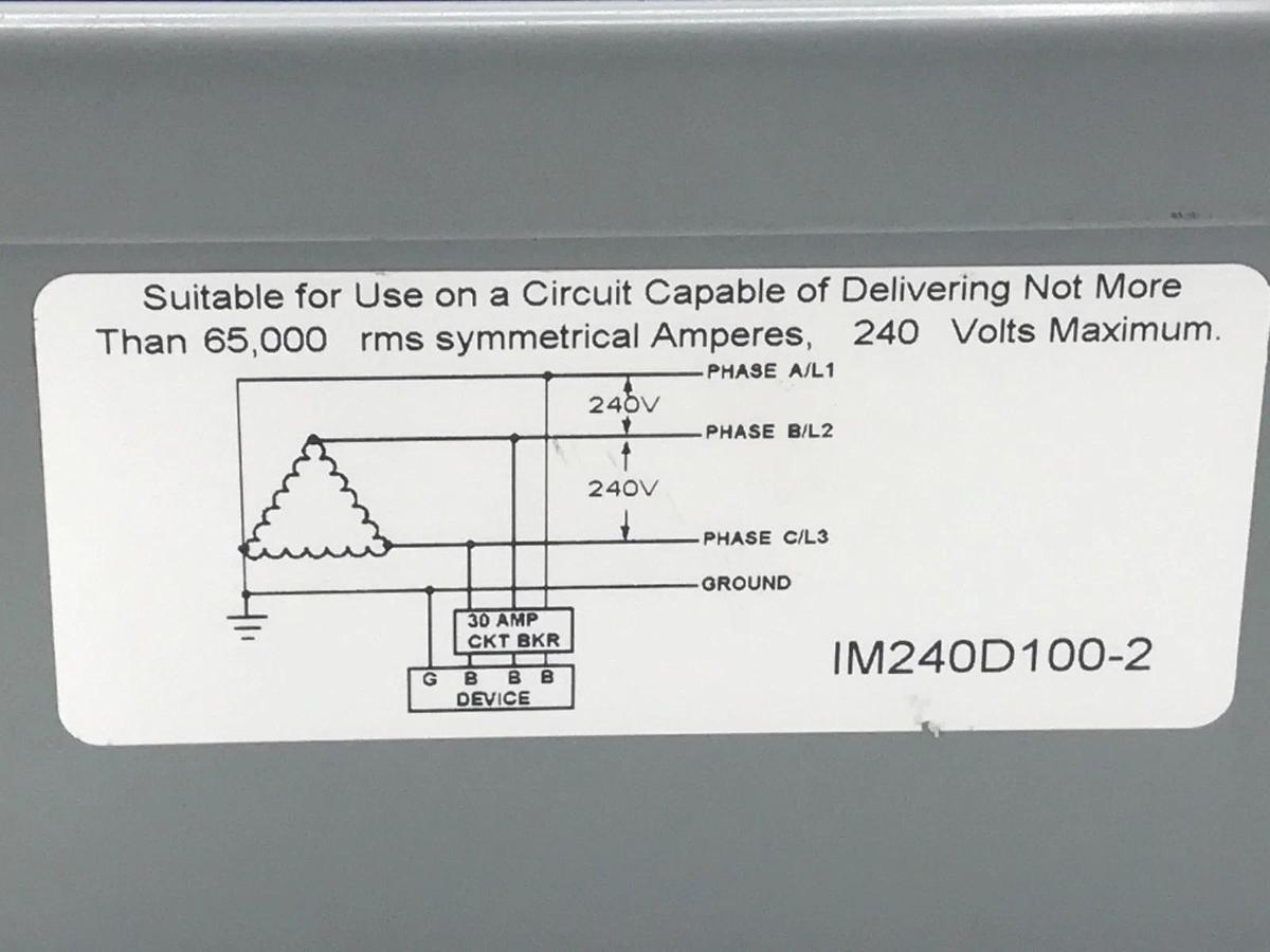 NEW CONTROL CONCEPTS IM240D100-2 POWER SUPPLY MEDIUM EXPOSURE ISLAGUARD 240V 3PH