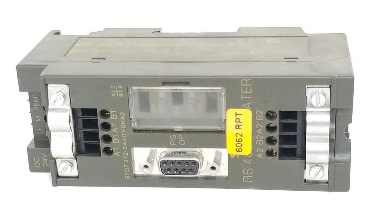 Used SIEMENS 6ES7 972-0AA01-0XA0 RS485 REPEATER MODULE 6ES79720AA010XA0
