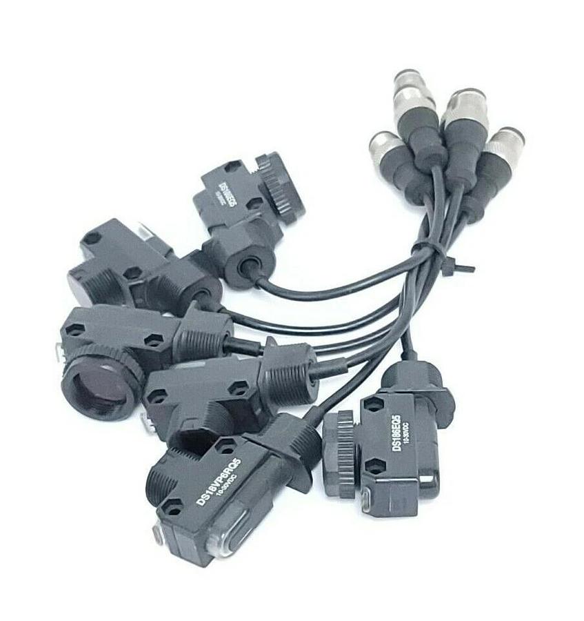 Used LOT OF 6 BANNER DS18VP6RQ5 BARREL-MOUNT SENSORS WIDE BEAM 10-30VDC