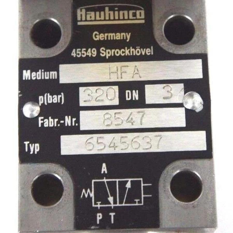 Refurbished REPAIRED HAUHINCO 6545637 HYDRAULIC VALVE MEDIUM HFA, 320 BAR, FABR. NR. 8547