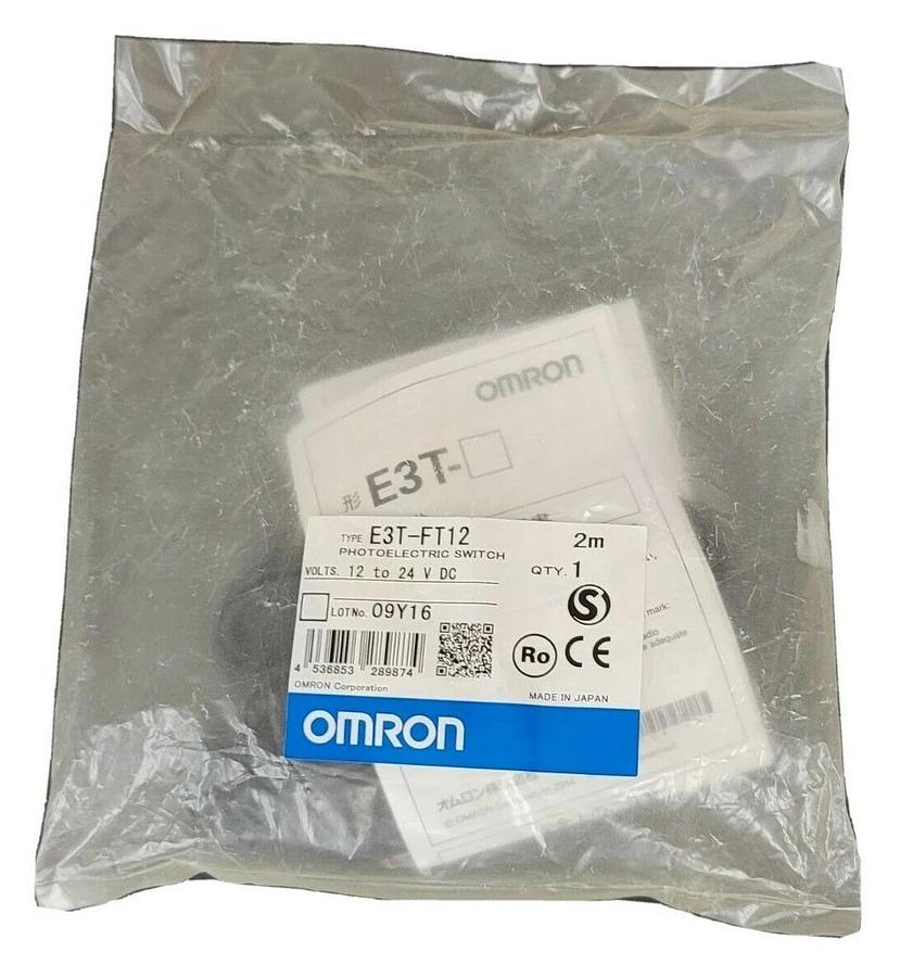 Used NEW OMRON E3T-FT12 PHOTOELECTRIC SWITCH 12 TO 24V DC, 2M