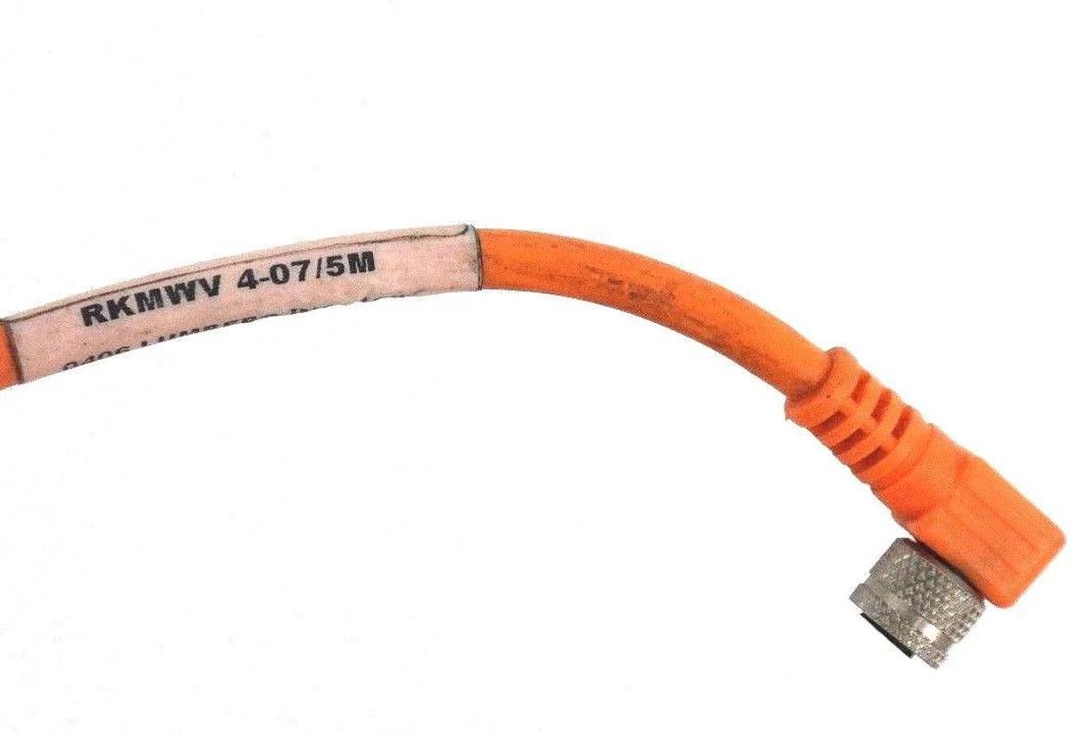Used LOT OF 5 LUMBERG INC. RKMWV 4-07/5M CONNECTOR CABLES RKMWV4075M