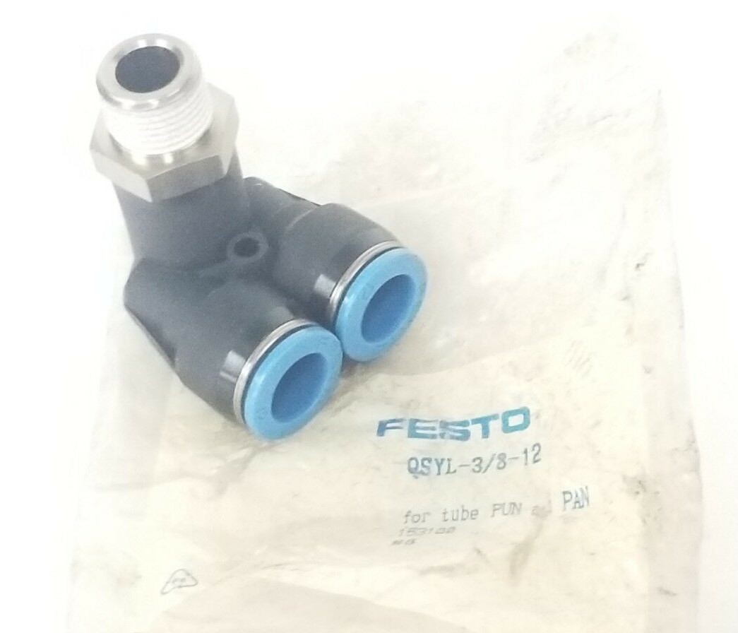 Used NEW FESTO QSYL-3/8-12 PUSH-IN Y-FITTING 153180 QSYL3/812