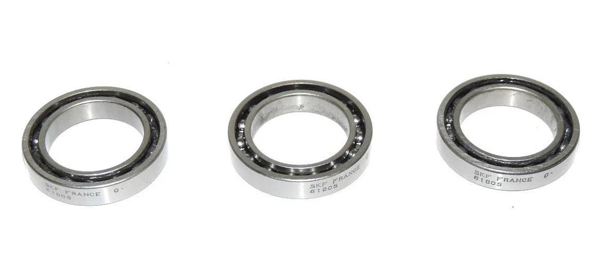 LOT OF 3 NEW SKF 61805 THIN SECTION BALL BEARINGS