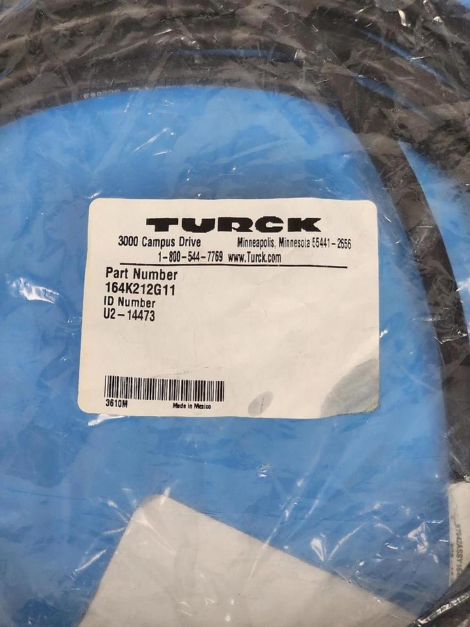 Used NEW TURCK 164K212G11 CABLE ID NUMBER U2-14473