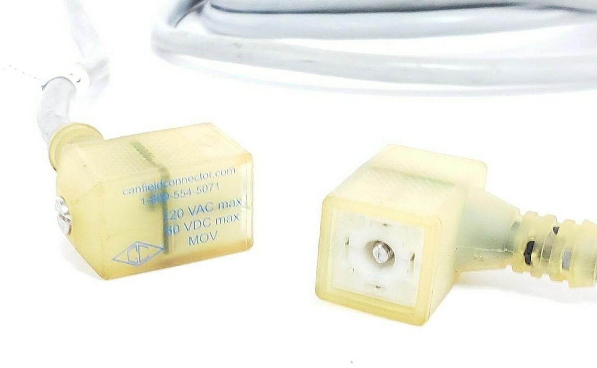 Used LOT OF 2 CANFIELD 120VAC 60VDC MOV SOLENOID CONNECTOR / LAPP OLFLEX 810985 CABLE