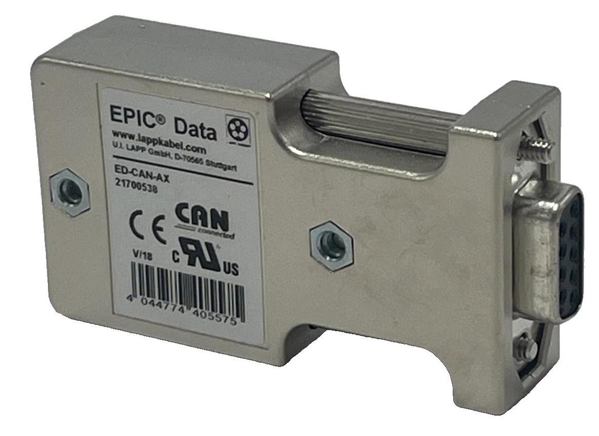 Used EPIC DATA ED-CAN-AX CAN-BUS Connector Sub-D 9-Pin Fieldbus Connector LAPP BRAND