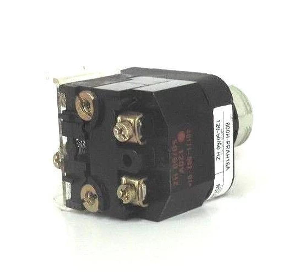 Used ALLEN BRADLEY 800H-PRAH16A PUSHBUTTON 800HPRAH16A SER. F W/ 40171-002-01 120V
