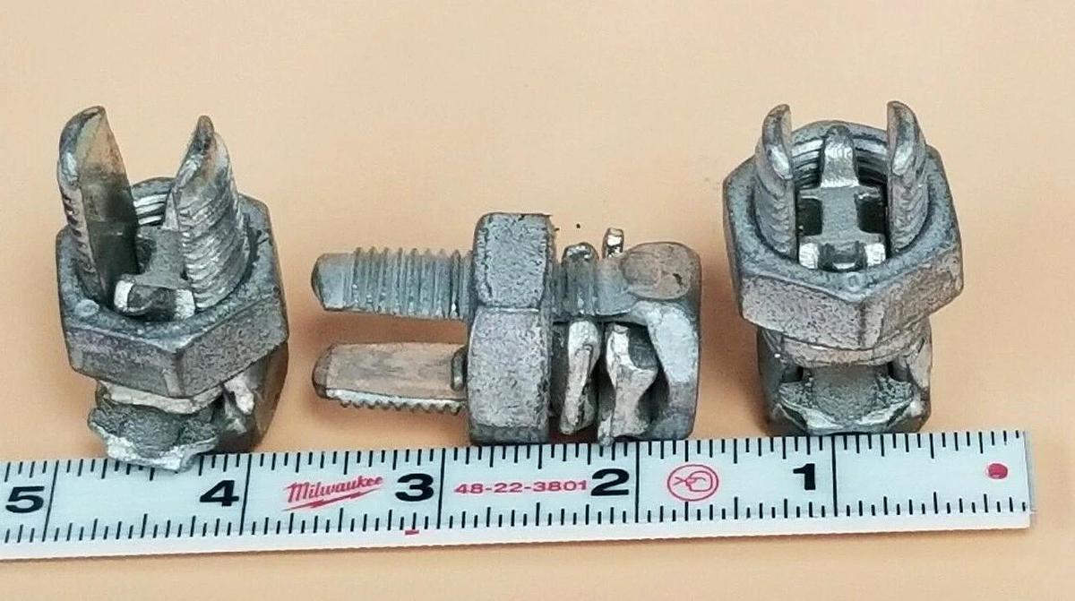 Used LOT OF 3 K SBP-3/0 SPLIT BOLT CONNECTORS 6 SOL-3/0 STR CU SBP3/0