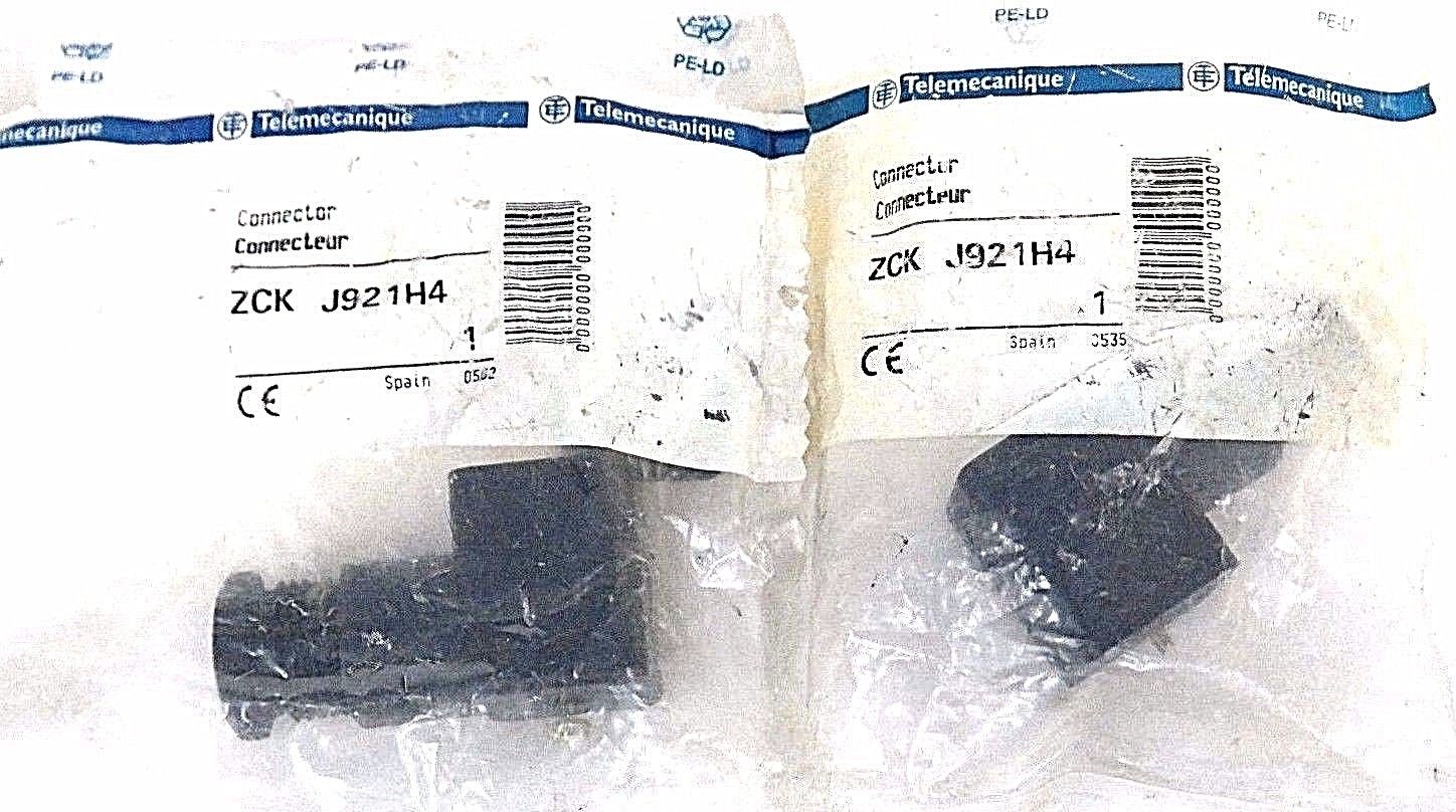 Used LOT OF 2 NEW TELEMECANIQUE ZCK J921H4 CONNECTORS ZCKJ921H4