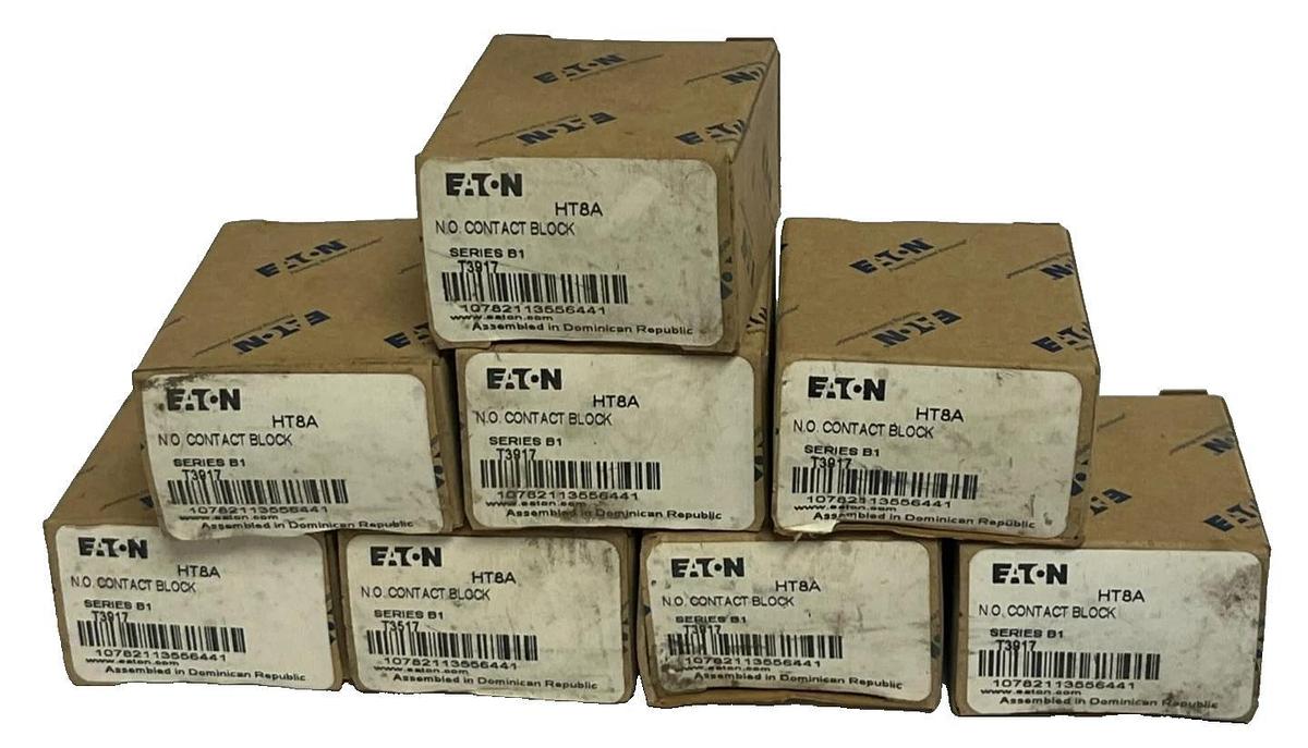 LOT OF 8 Eaton HT8A Contact Block Series B1 30mm HT800 N.O. Normally Open NSMP