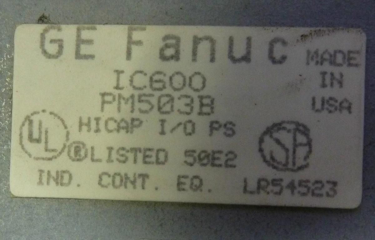 Used GE FANUC IC600PM503B HICAP I/O POWER SUPPLY