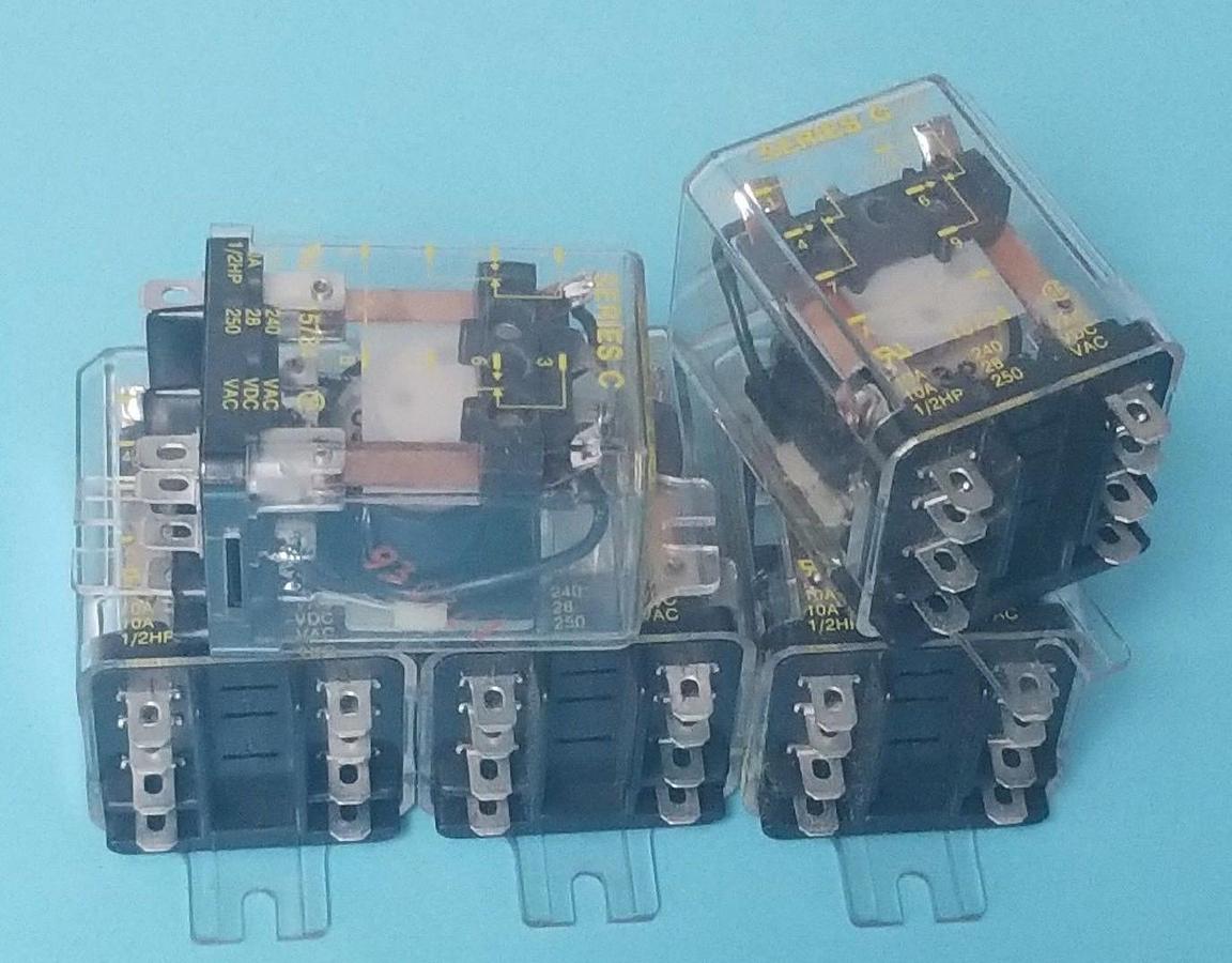 Used LOT OF 5 SQUARE D 8501-KFD12V56 RELAYS SER. C, 48VDC, 8501KFD12V56