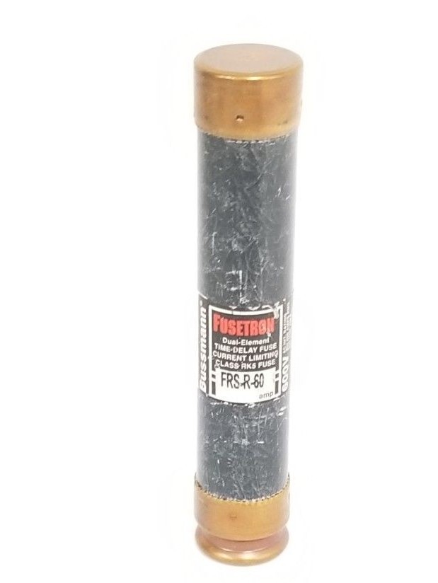 Used COOPER BUSSMANN FRS-R-60 TIME DELAY FUSE 600V, 60A, FRSR60