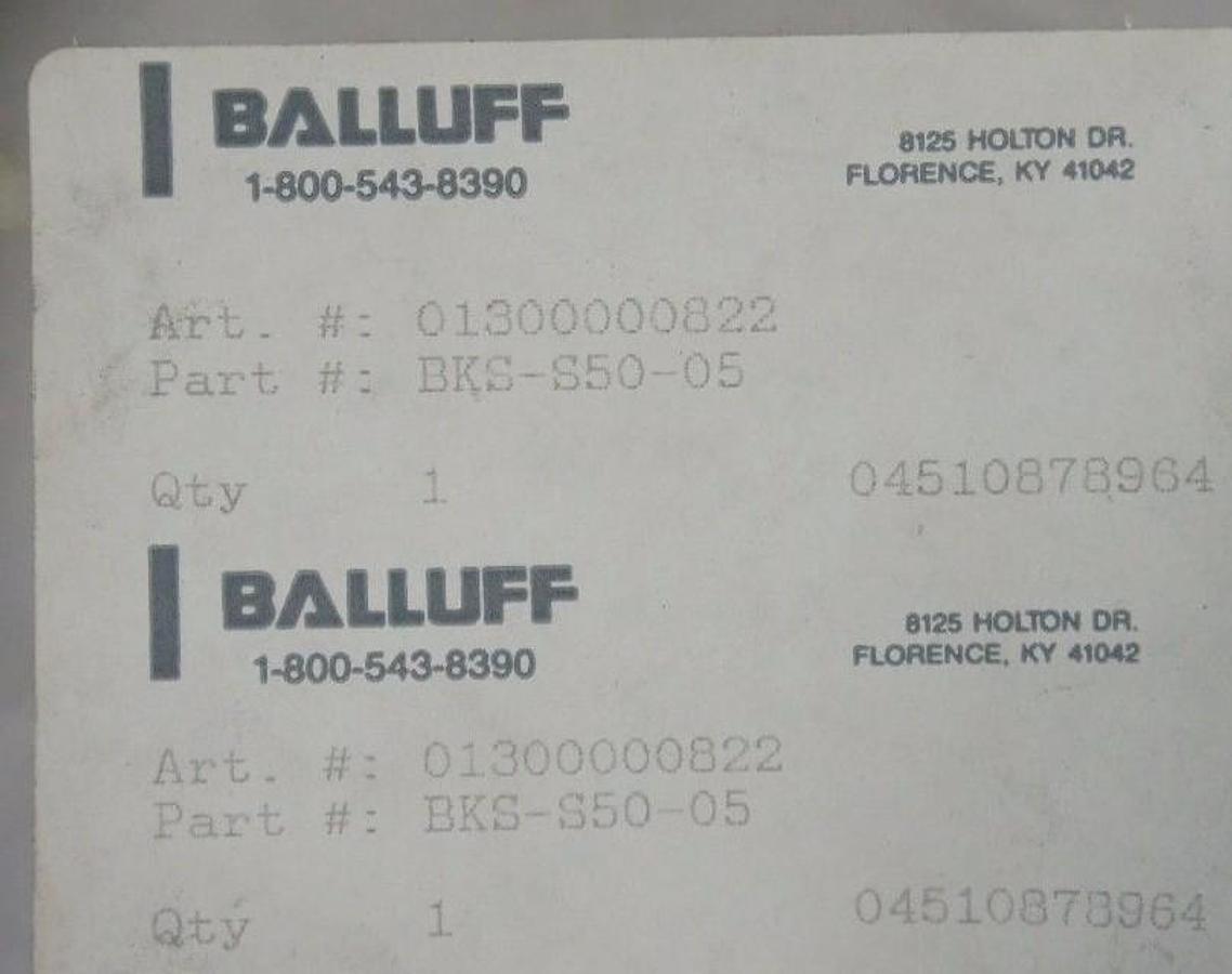 Used NEW BALLUFF BKS-S50-05 CABLE 5 METER W/ 6PIN CONNECTOR ART. # 01300000822