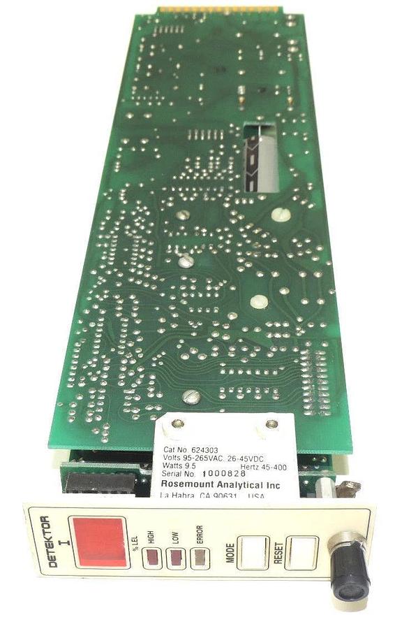 Used DETEKTOR I COMBUSTIBLE GAS DETECTION SYSTEM PANEL ROSEMOUNT ANALYTICAL 624303