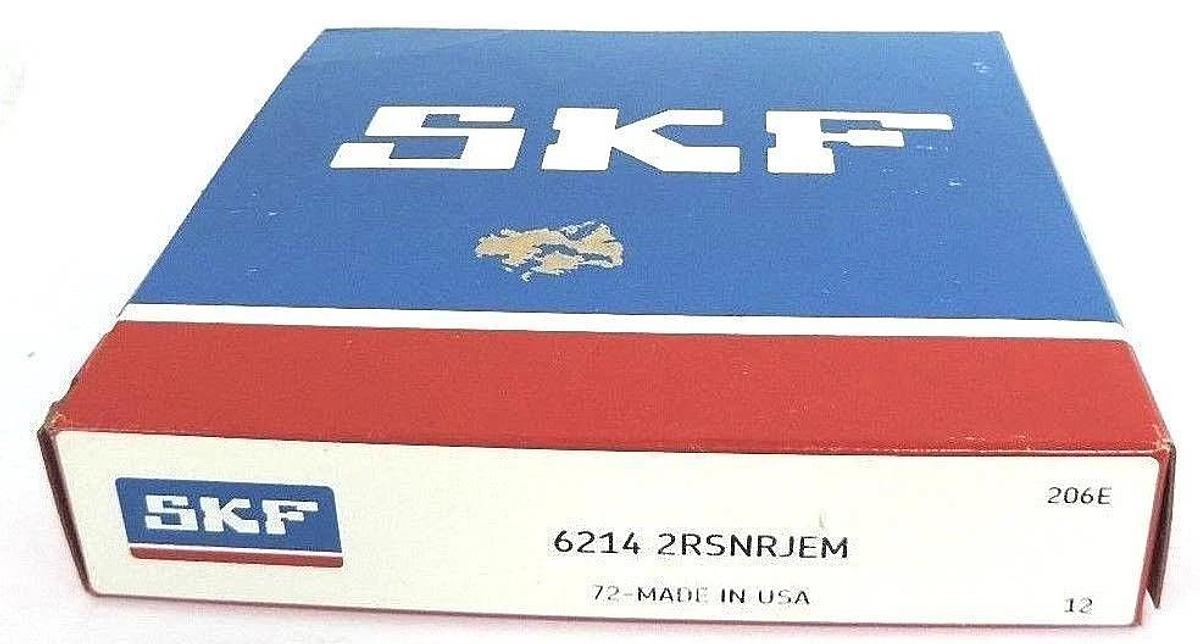 Used NIB SKF 62142RSNRJEM BALL BEARING SINGLE ROW W/SNAP RING 6214-2RSNRJEM