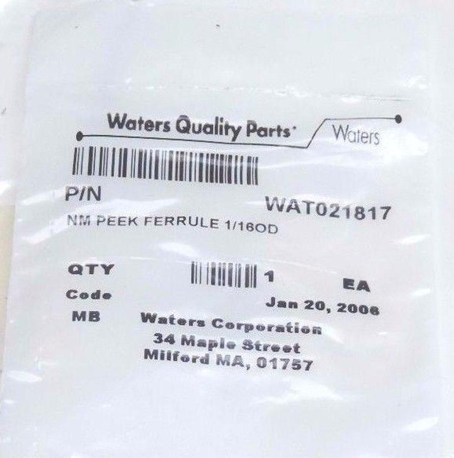NEW WATERS 700000389 2790 NEEDLE SPARE W/ WAT021817 NM PEEK FERRULE 1/8OD