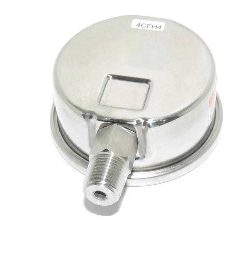 Used NIB GRAINGER 4CFH4 PRESSURE GAUGE SIZE: 2-1/2'' PSI: 0-100, LENS: ACRYLIC