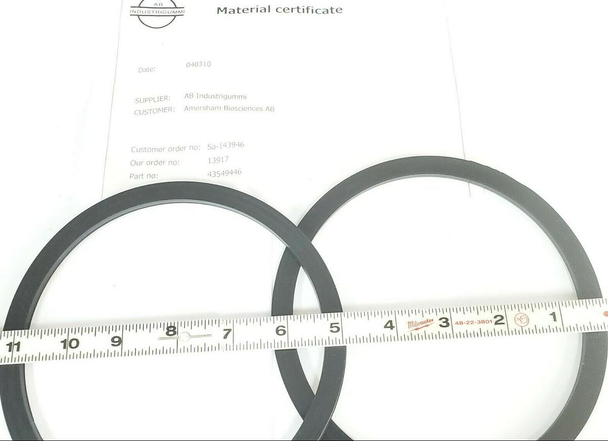 BAG OF 2 NEW AMERSHAM BIOSCIENCES 44-5494-46 FLAT GASKETS AIR TRAP OD 263mm