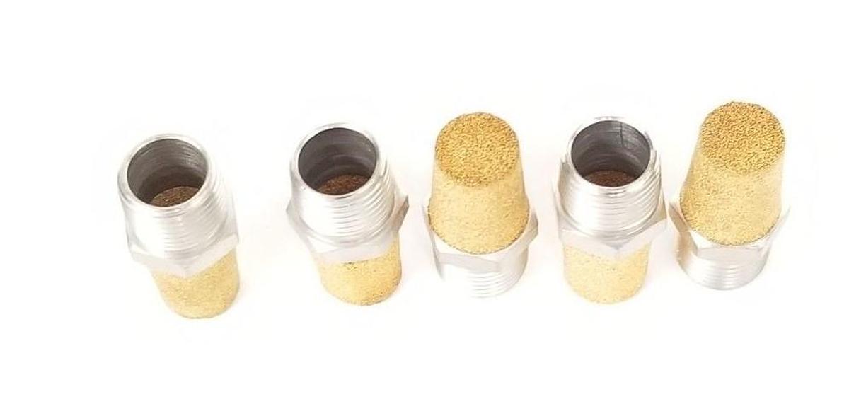 Used LOT OF 5 NEW GENERIC BRASS MUFFLER FILTERS