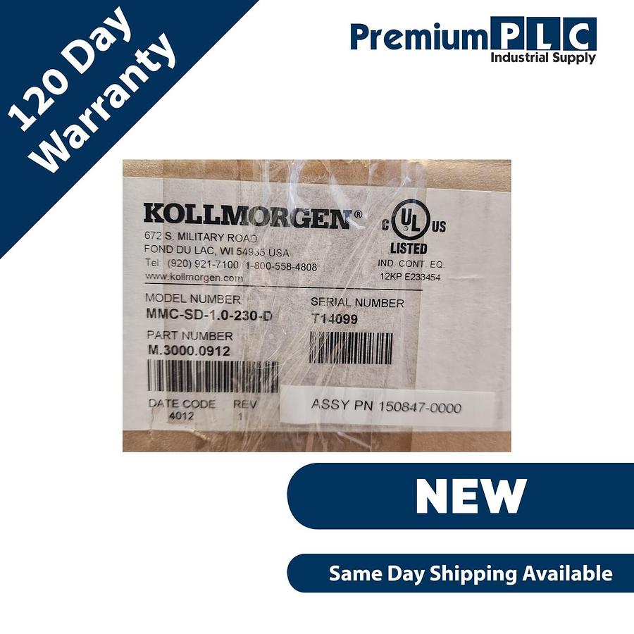 Used KOLLMORGEN ACCRAPLY MMC-SD-1.0-230-D | M.3000.0912 SERVO DRIVE 1kW 240VAC NSMP