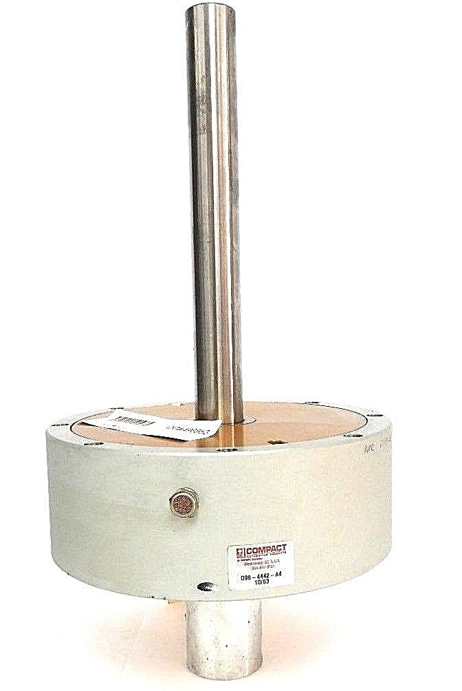 Used NEW COMPACT Q98-4442-A4 PANCAKE CYLINDER, CHUCK, 6" X 1" TRAVEL W/ 1102-070-079