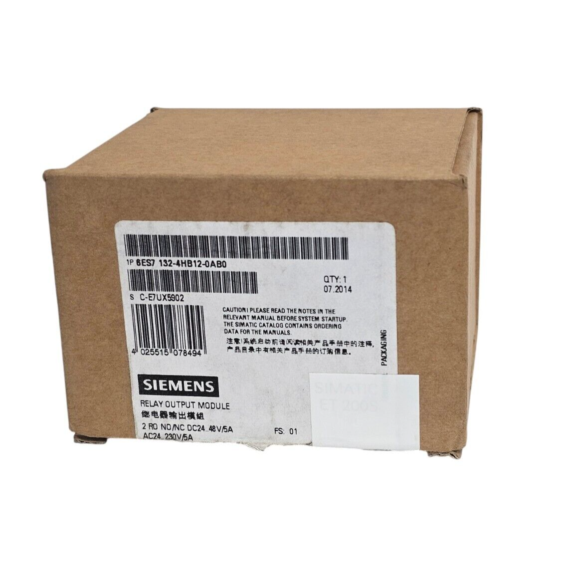 Used NEW SIEMENS 6ES7132-4HB12-0AB0 RELAY OUTPUT MODULES 6ES71324HB120AB0 (5/PACK)