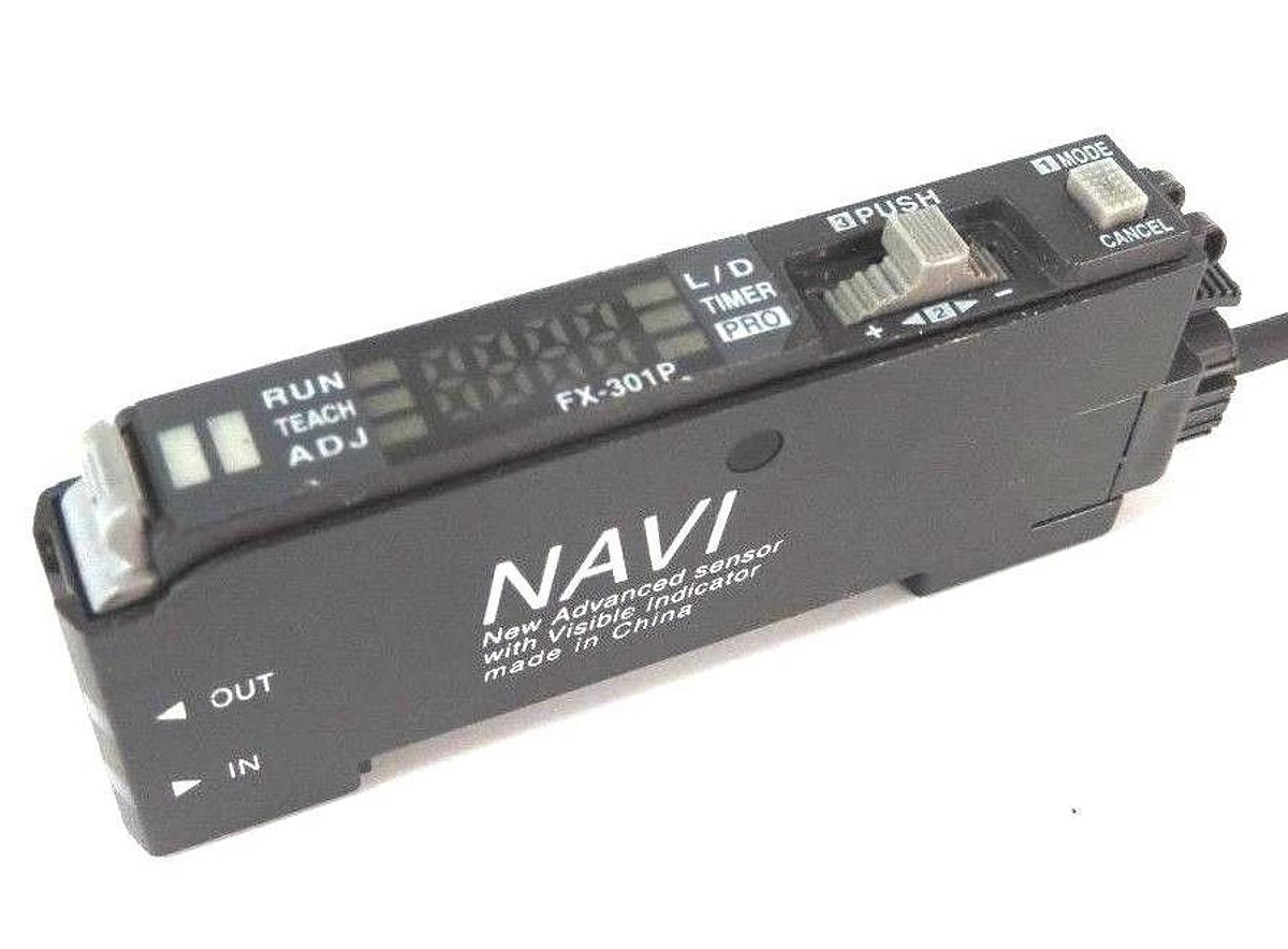 Used SUNX FX-301P-F7 NAVI ADVANCED DIGITAL FIBER OPTIC SENSOR
