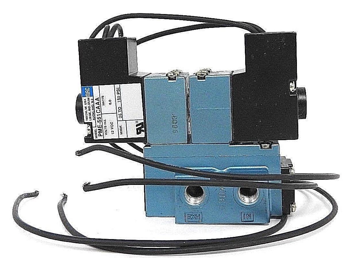 Used NIB MAC 921B-PM-551CA SOLENOID VALVE MAC 921BPM551CA, WATTS: 6.0, 25 TO 150 PSI